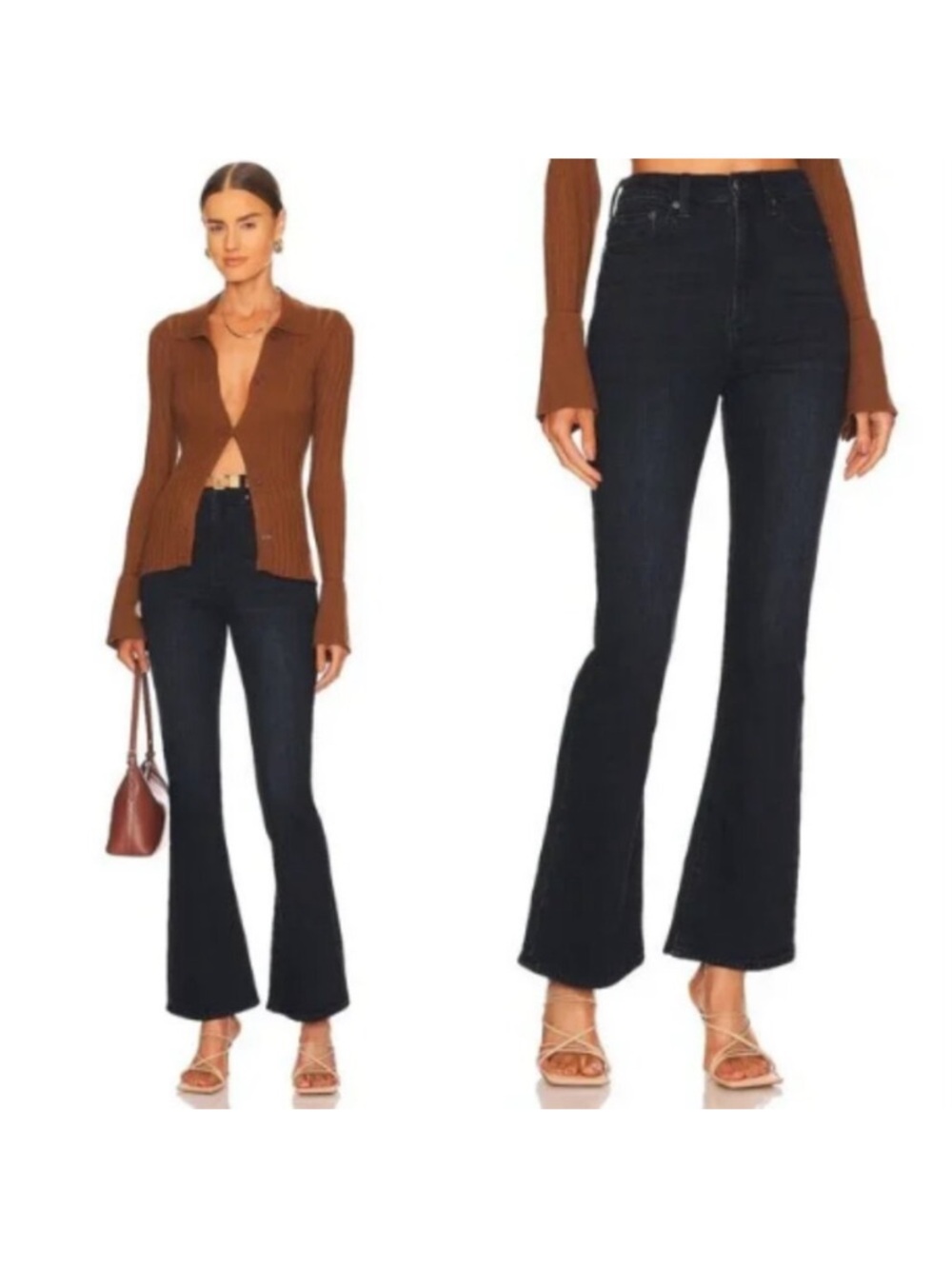 PISTOLA Dana High Rise Boot Flare Jeans in Dreamer Dark-wash Denim SZ 26 2
